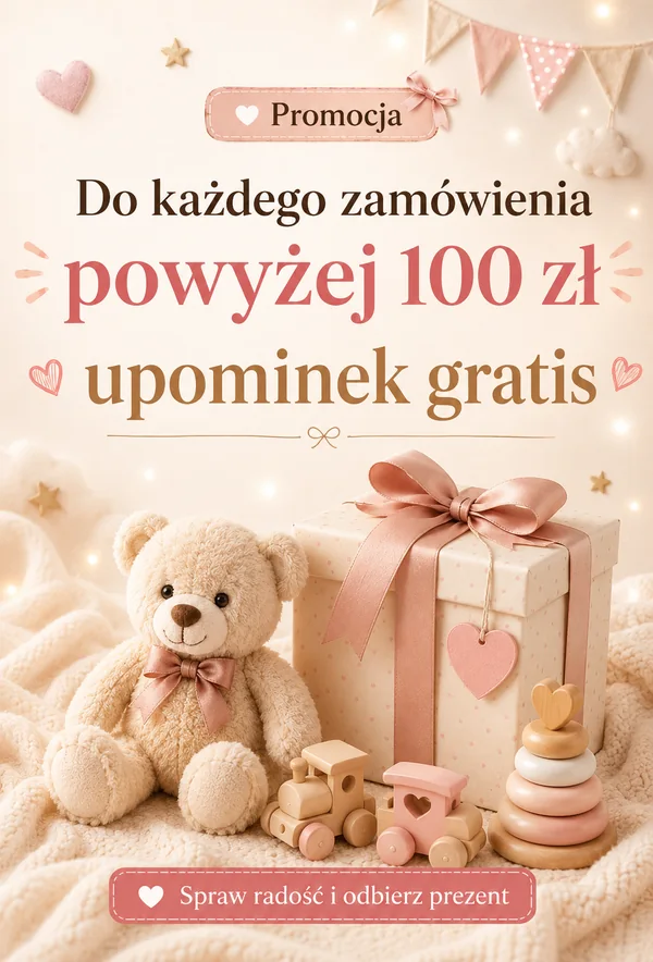 Baner promocyjny sklep dziecięcy – upominek gratis do każdego zamówienia powyżej 100 zł